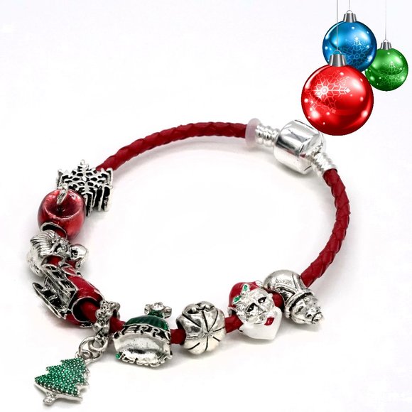 My Bead Emporium Jewelry - Christmas theme EuroBead blacelet.